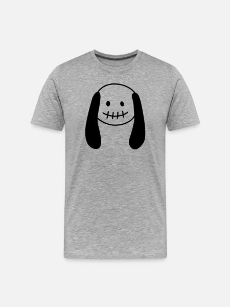 Poupée zombie – Mignon et effrayant combinés - T-shirt bio Premium Homme - gris chiné