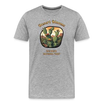 Big Bend National Park Desert Cacti Flowers Nature - Men's Premium Organic T-Shirt - heather grey - Front - Damien (186cm)