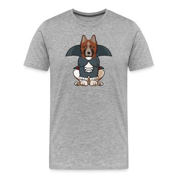American Akita Dog Owner Mom Proud Akita Lover Gif - Men's Premium Organic T-Shirt - heather grey - Front - Damien (186cm)