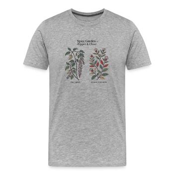 Botanische Gewürze - Männer Premium Bio T-Shirt - Grau meliert - Vorne - Damien (186cm)