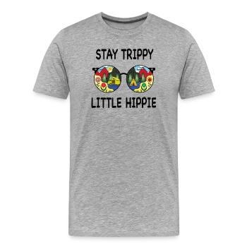 Stay Trippy Little Hippie Lunettes - T-shirt bio Premium Homme - gris chiné - Devant - Damien (186cm)