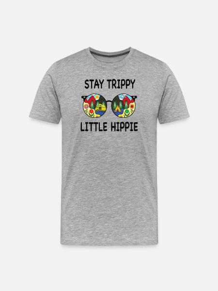 Stay Trippy Little Hippie Glasses - Men's Premium Organic T-Shirt - heather grey