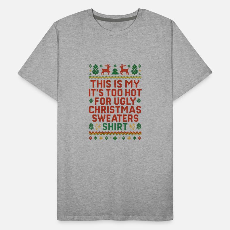 Chemise pull de Noël moche T-shirt bio Premium Homme