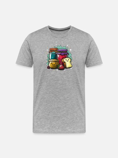 Colourful jam splendour - Men's Premium Organic T-Shirt - heather grey