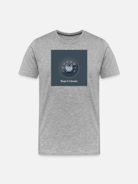 Keep it Classic – Retro Speedometer Design - Männer Premium Bio T-Shirt - Grau meliert