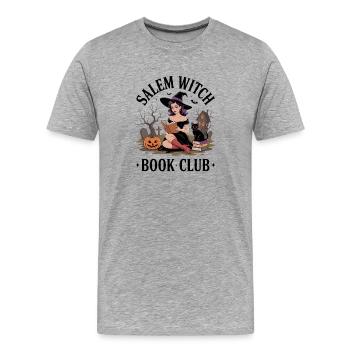 Hexenlese im Halloweenwald - T-shirt bio Premium Homme - gris chiné - Devant - Damien (186cm)