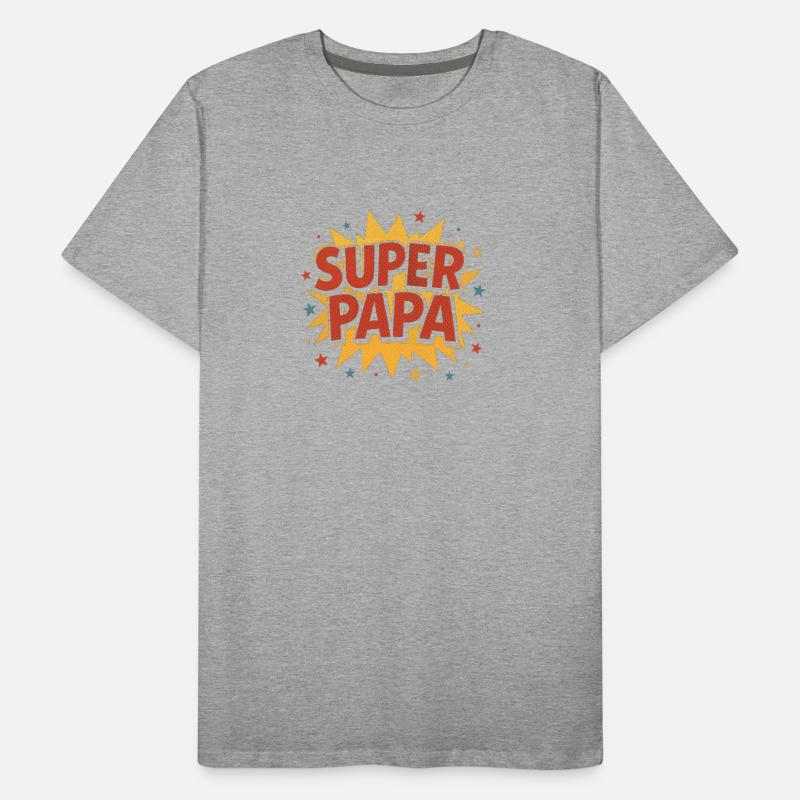 Super Papa Comic Explosion Männer Premium Bio T-Shirt