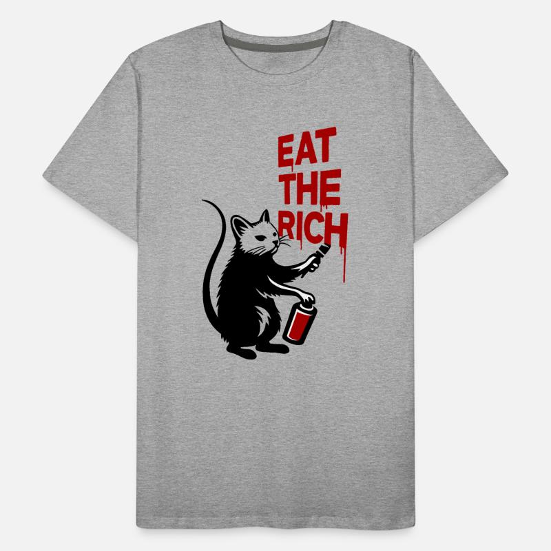 Protest chat graffiti imprimer T-shirt bio Premium Homme