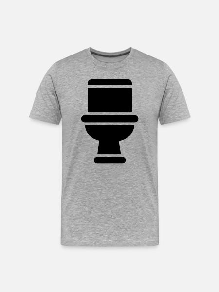 toilet - Men's Premium Organic T-Shirt - heather grey