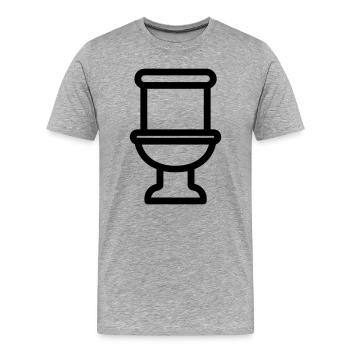 toilette - T-shirt bio Premium Homme - gris chiné - Devant - Damien (186cm)