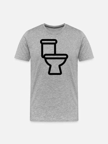 toilet - Men's Premium Organic T-Shirt - heather grey