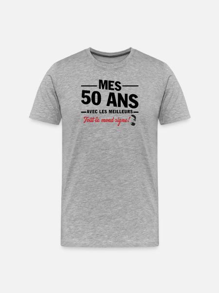 50th Anniversary 1975 Funny Gift - Men's Premium Organic T-Shirt - heather grey