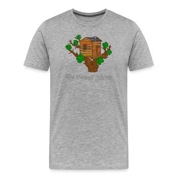 Treehouse - Men's Premium Organic T-Shirt - heather grey - Front - Damien (186cm)