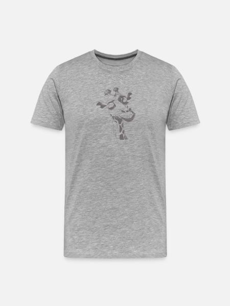 Chill Giraffe Animal Doodle - Men's Premium Organic T-Shirt - heather grey