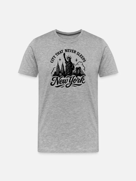 New york NY Yankees shirt - Men's Premium Organic T-Shirt - heather grey