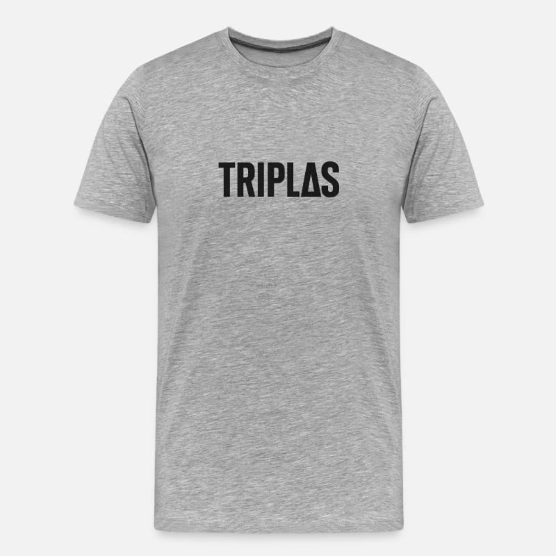 Monochrom - Männer Premium Bio T-Shirt - Grau meliert