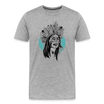 Caribbean - Men's Premium Organic T-Shirt - heather grey - Front - Damien (186cm)