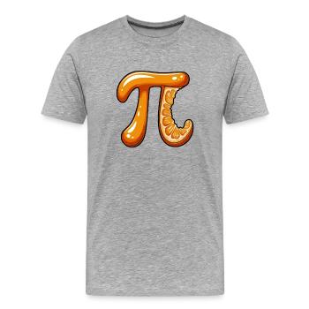 Orange Pi Math - T-shirt bio Premium Homme - gris chiné - Devant - Damien (186cm)