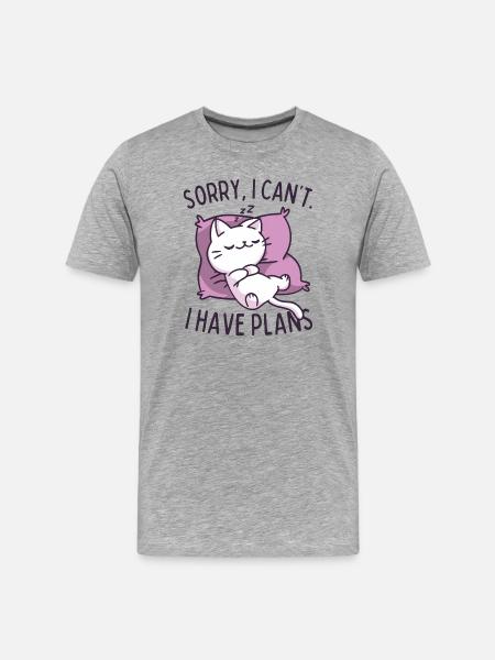 Sorry I Have Plans - Men's Premium Organic T-Shirt - heather grey