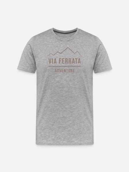 Aventure Via Ferrata - T-shirt bio Premium Homme - gris chiné