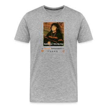 Golden Era – 90s Hip-Hop Vibes Gift Idea - Men's Premium Organic T-Shirt - heather grey - Front - Damien (186cm)