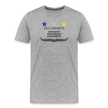 Douanier - T-shirt bio Premium Homme - gris chiné - Devant - Damien (186cm)