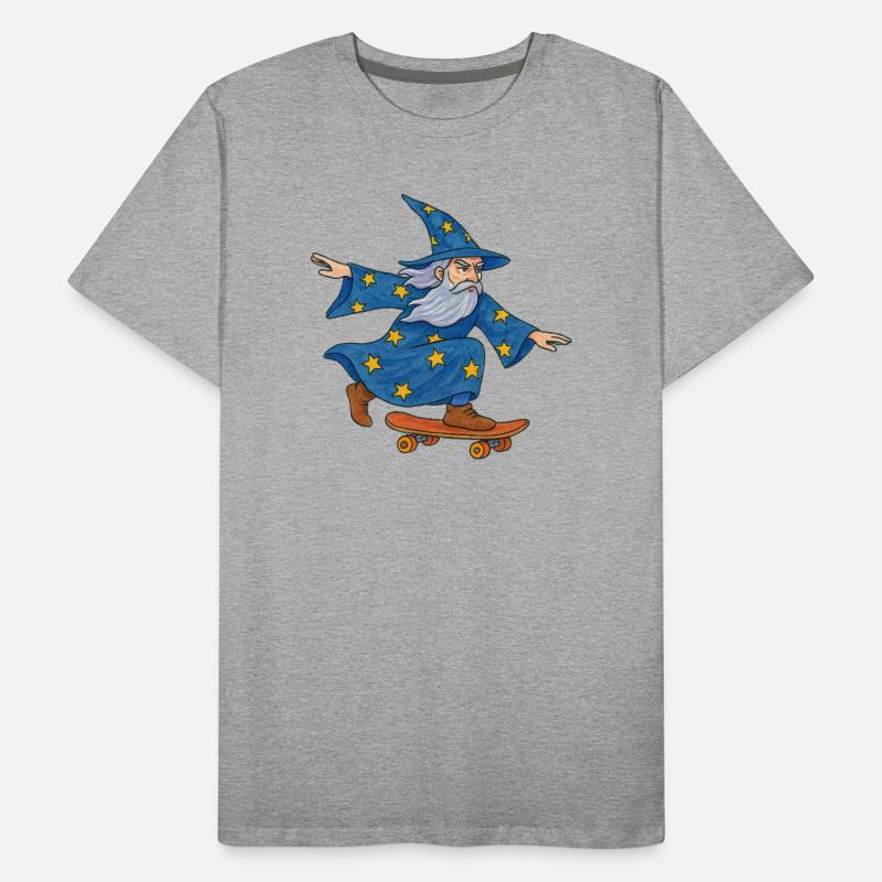 Starry Wizard Skateboard T-shirt bio Premium Homme