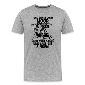 mother-in-law saying evil mean - Men's Premium Organic T-Shirt - heather grey - Front - Damien (186cm)