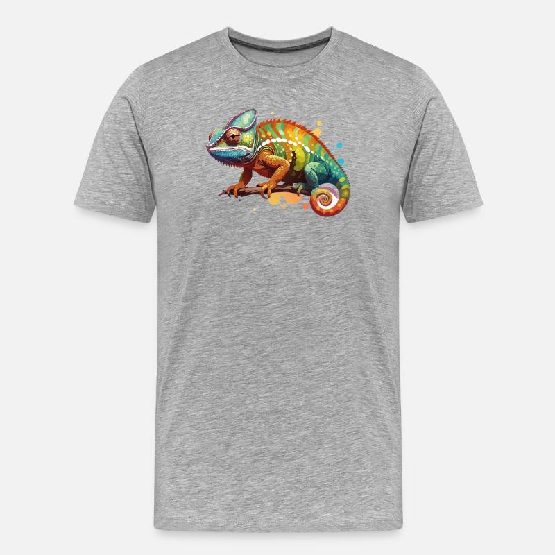 Cham_2 - Männer Premium Bio T-Shirt - Grau meliert