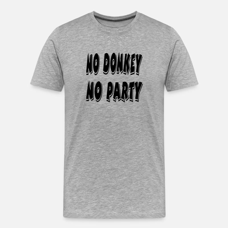 Esel - Männer Premium Bio T-Shirt - Grau meliert