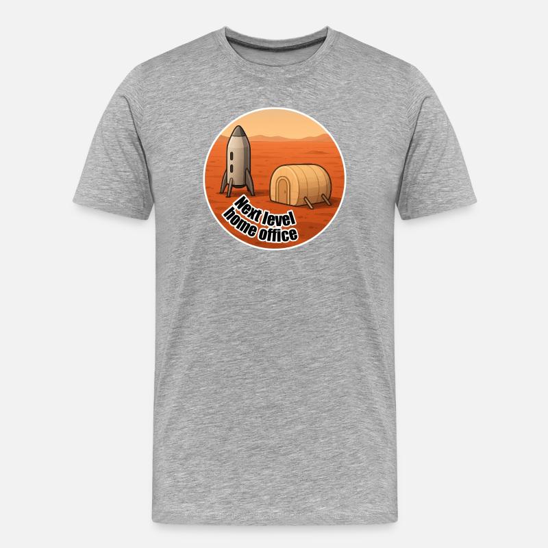 Mars Next Level Home Office - T-shirt bio Premium Homme - gris chiné