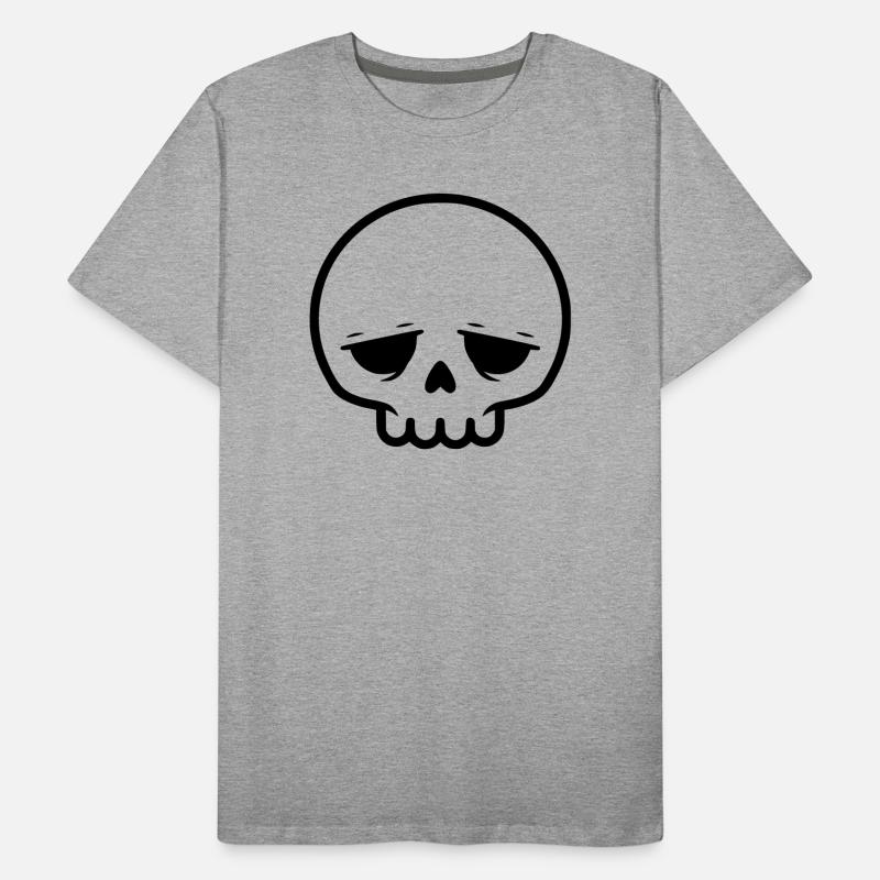 Sad Skull | Emo & Goth Design Men's Premium Organic T-Shirt