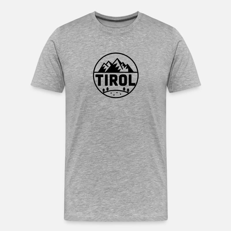 Tirol - Souvenir Design - Männer Premium Bio T-Shirt - Grau meliert