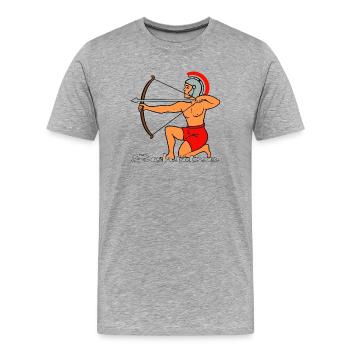 Sternzeichen Schütze - Männer Premium Bio T-Shirt - Grau meliert - Vorne - Damien (186cm)