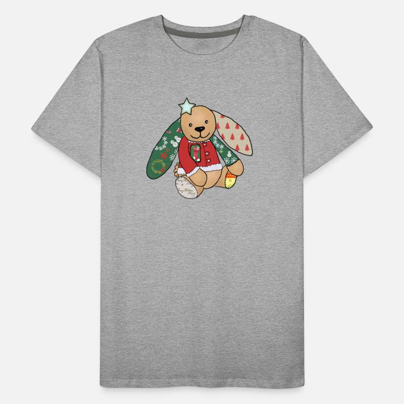 Weihnachtshase Männer Premium Bio T-Shirt