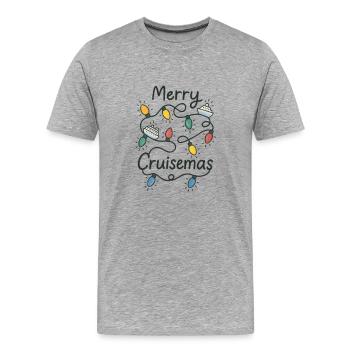 Merry Cruisemas Weihnachtsferienreise - Männer Premium Bio T-Shirt - Grau meliert - Vorne - Damien (186cm)