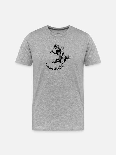 leopard gecko - Men's Premium Organic T-Shirt - heather grey