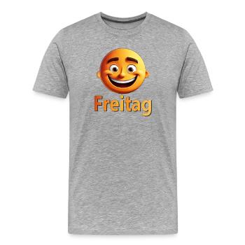 Freitag - Männer Premium Bio T-Shirt - Grau meliert - Vorne - Damien (186cm)