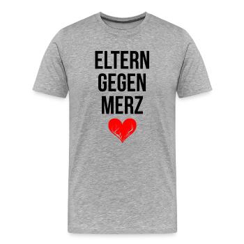 PARENTS AGAINST MERZ - Men's Premium Organic T-Shirt - heather grey - Front - Damien (186cm)