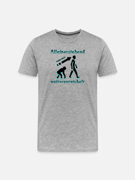Parent célibataire m’ont développé Spruch - T-shirt bio Premium Homme - gris chiné