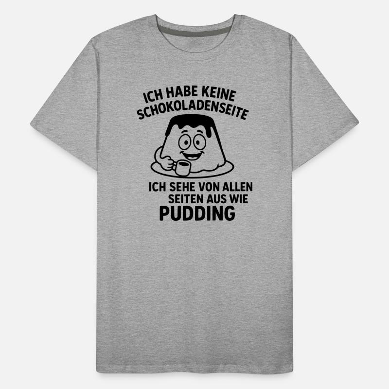 Pudding Chocolate Side Men's Premium Organic T-Shirt