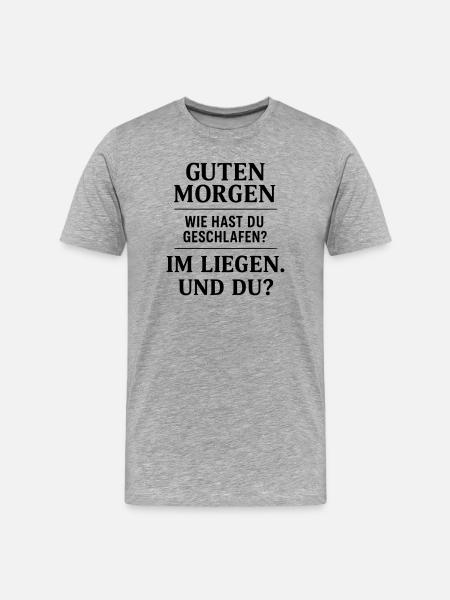 Good morning funny - Men's Premium Organic T-Shirt - heather grey