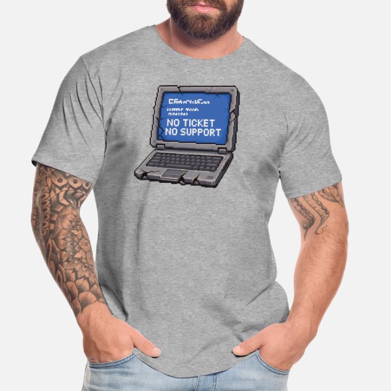 Pas de ticket, pas de support Admin IT Spruch T-shirt bio Premium Homme