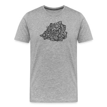 Vatican Mandala Rome Basilica Pope - Men's Premium Organic T-Shirt - heather grey - Front - Damien (186cm)