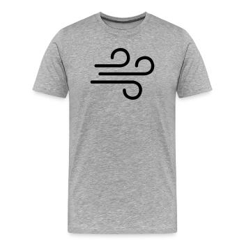 Wind - Men's Premium Organic T-Shirt - heather grey - Front - Damien (186cm)