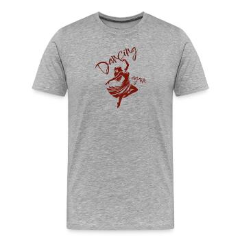 💃Danser à nouveau inspiré par le Psaume 30:11 - T-shirt bio Premium Homme - gris chiné - Devant - Damien (186cm)