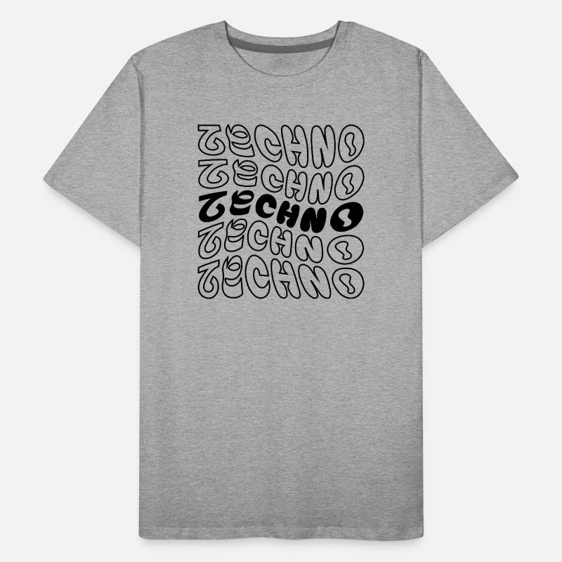 Conception de logo Techno wavy. T-shirt bio Premium Homme