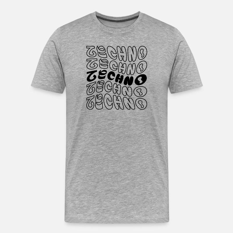 Conception de logo Techno wavy. - T-shirt bio Premium Homme - gris chiné