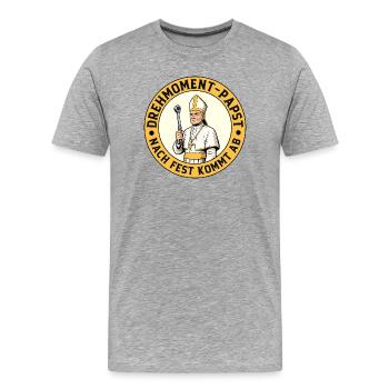 Torque-Pope Workshop Car Mechanic - Men's Premium Organic T-Shirt - heather grey - Front - Damien (186cm)