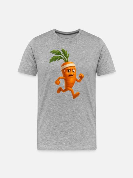 Jogging Karotten - Männer Premium Bio T-Shirt - Grau meliert